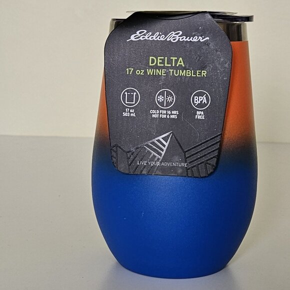 Eddie Bauer Delta Wine Tumbler Stainless Steel 17oz 503ml Hot 6 Cold 16 Hrs Lid - Picture 4 of 12